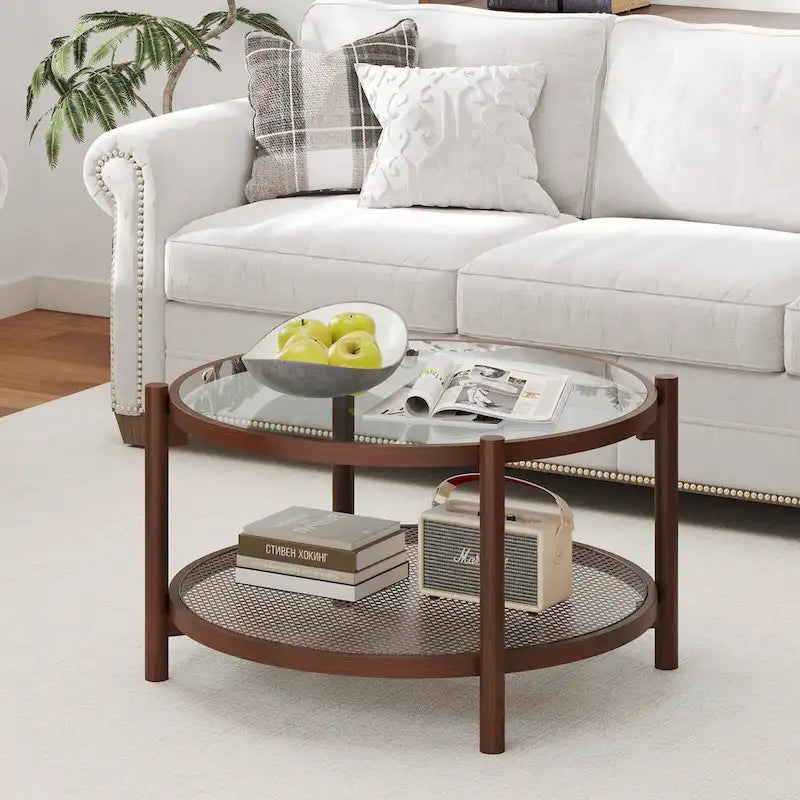 Table basse ronde en bois