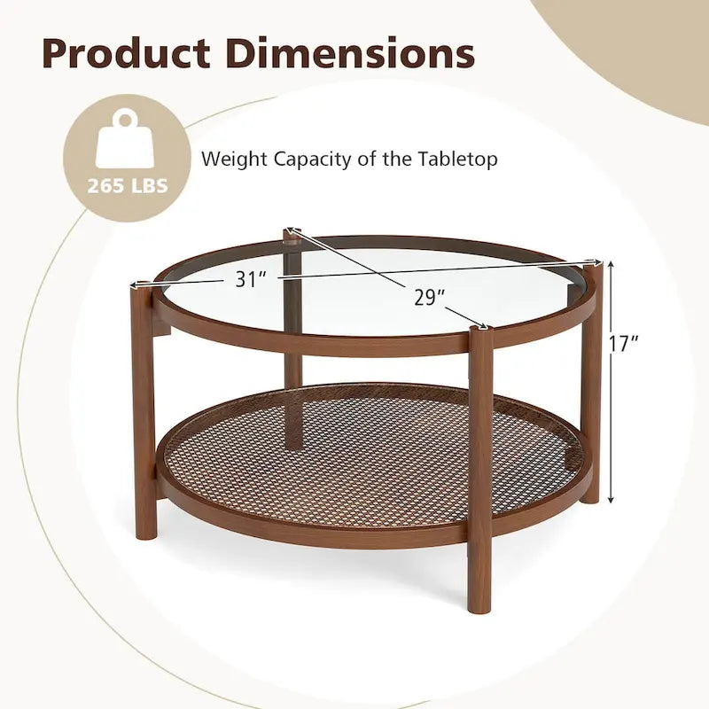 Table basse ronde en bois