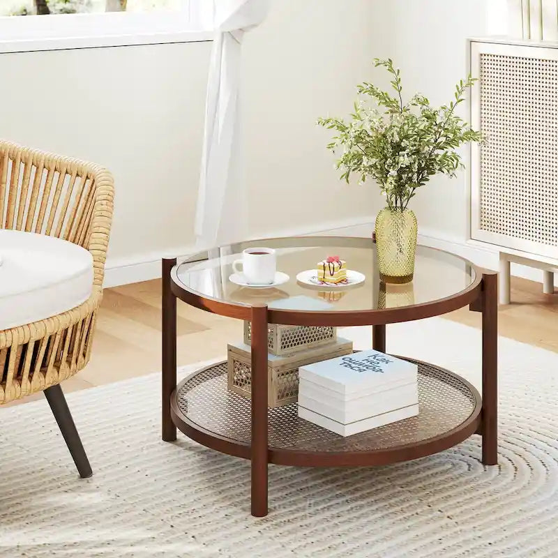 Table basse ronde en bois