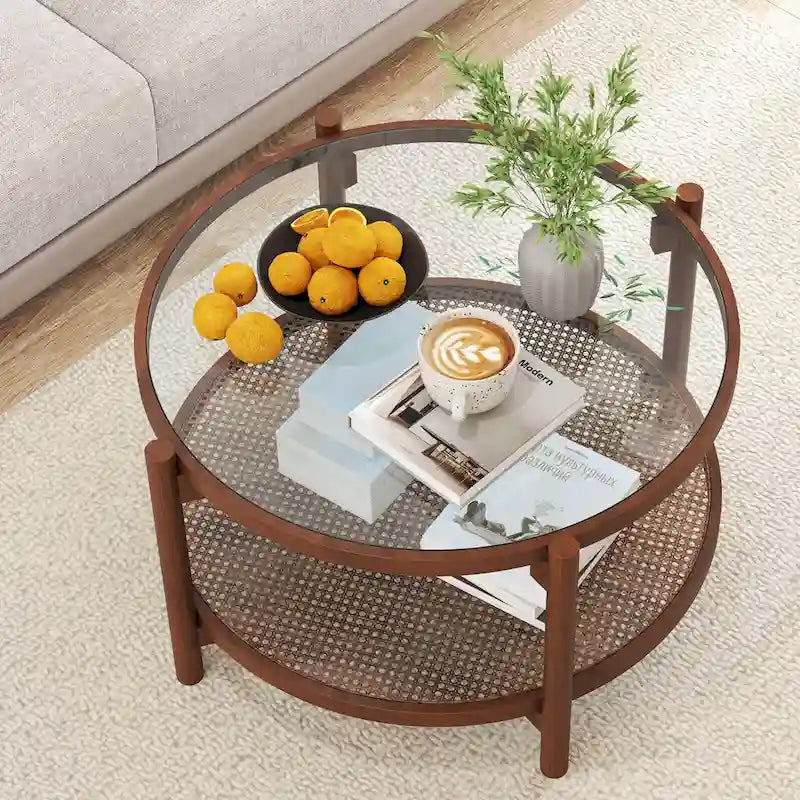 Table basse ronde en bois