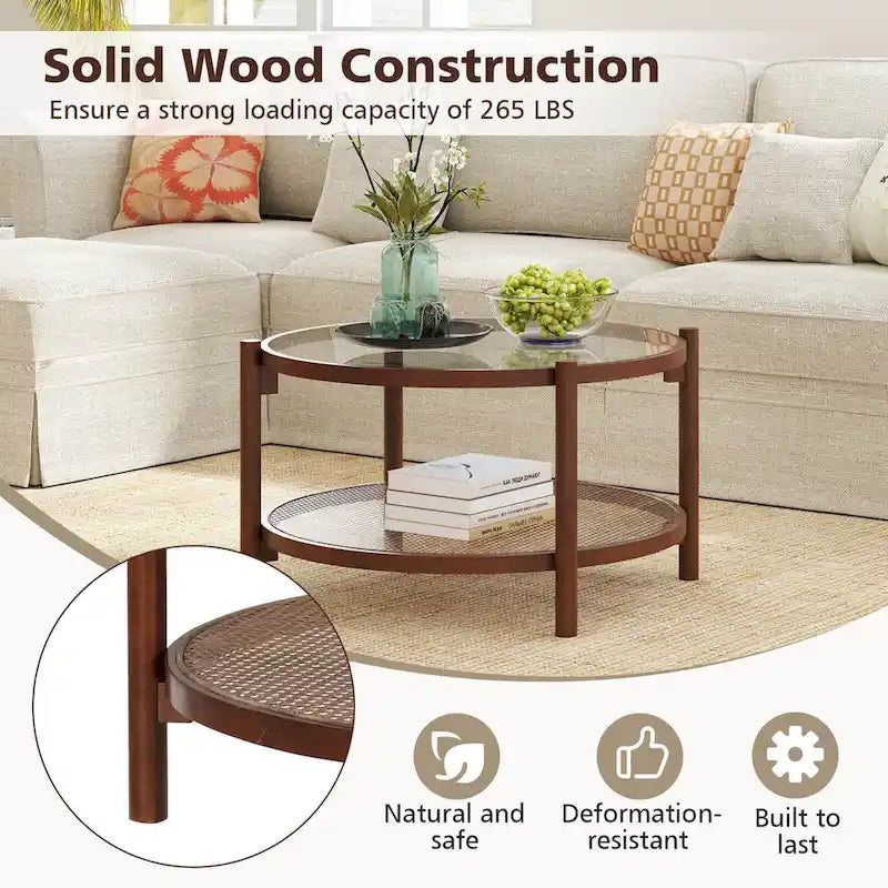 Table basse ronde en bois