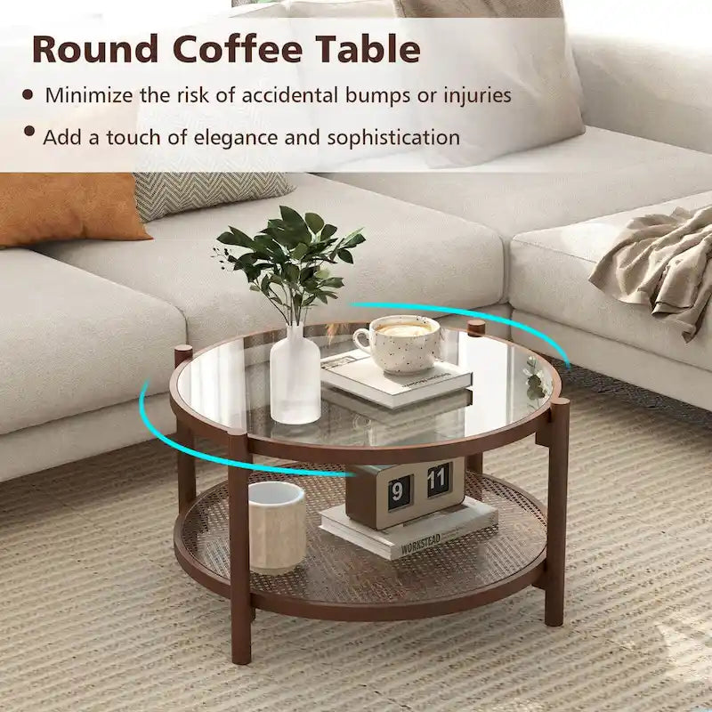 Table basse ronde en bois