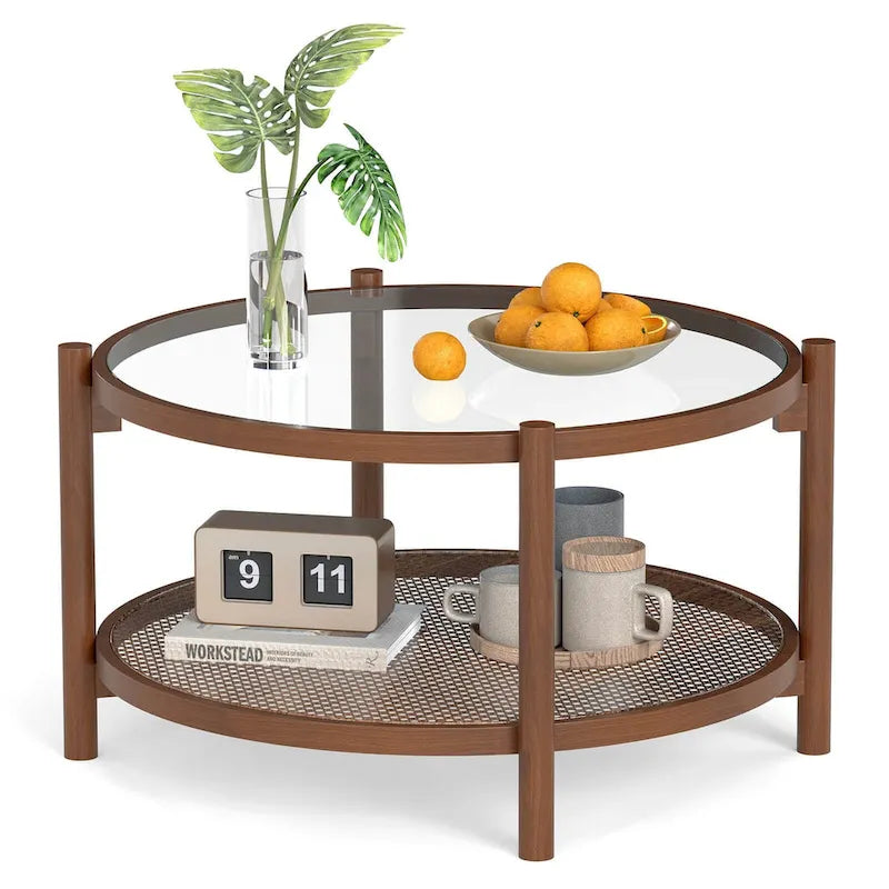 Table basse ronde en bois