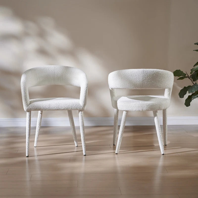 Chaise de salle à manger moderne capitonnée