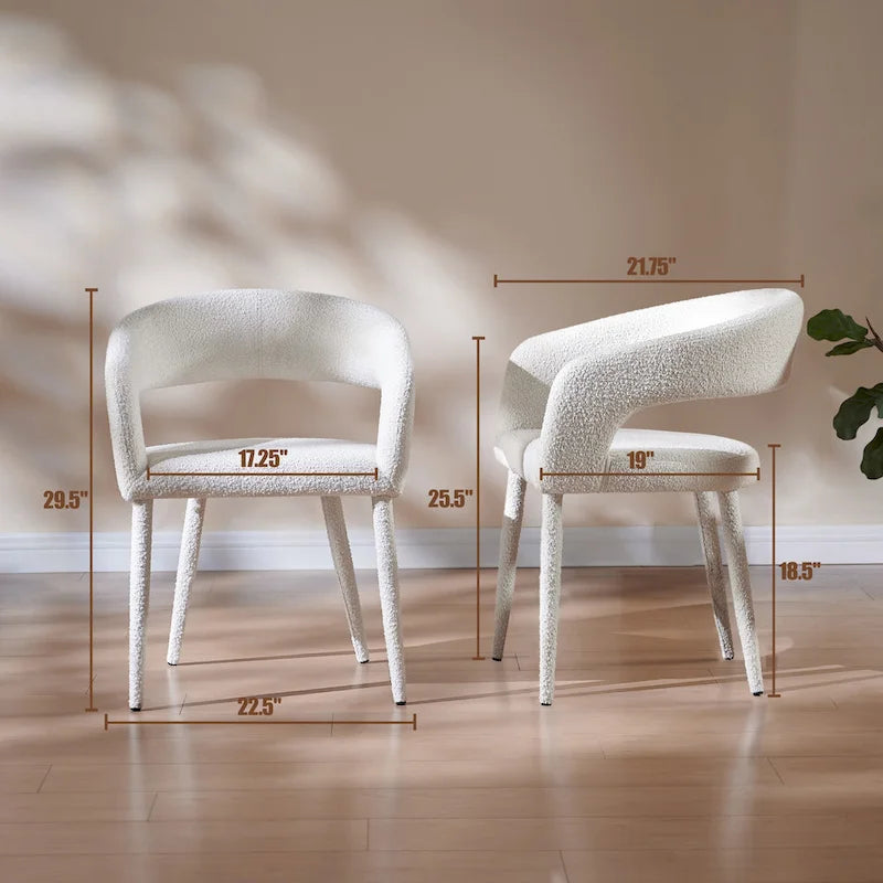 Chaise de salle à manger moderne capitonnée