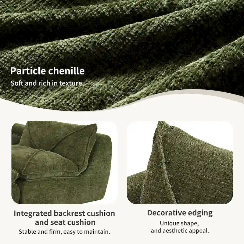 Canapé d'angle moderne en chenille