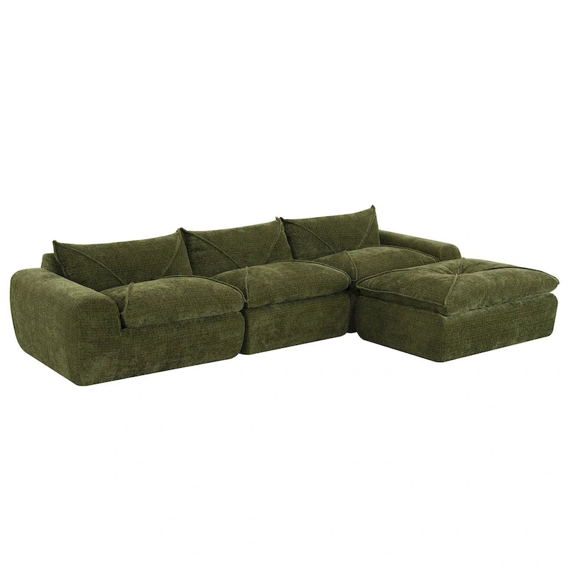 Canapé d'angle moderne en chenille