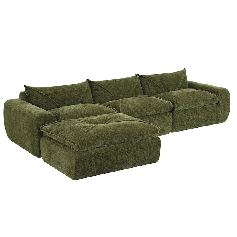 Canapé d'angle moderne en chenille