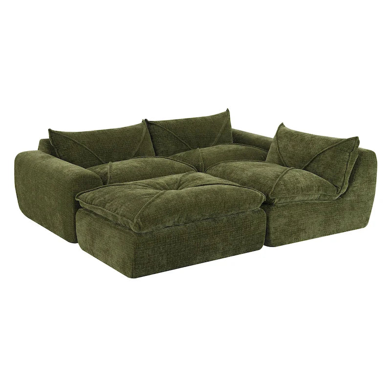 Canapé d'angle moderne en chenille