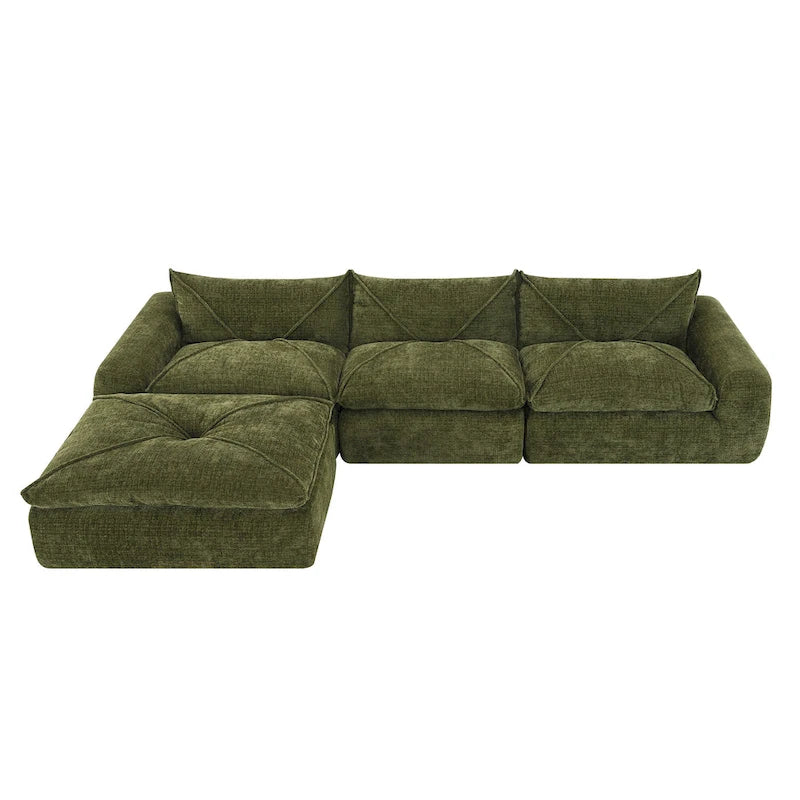 Canapé d'angle moderne en chenille