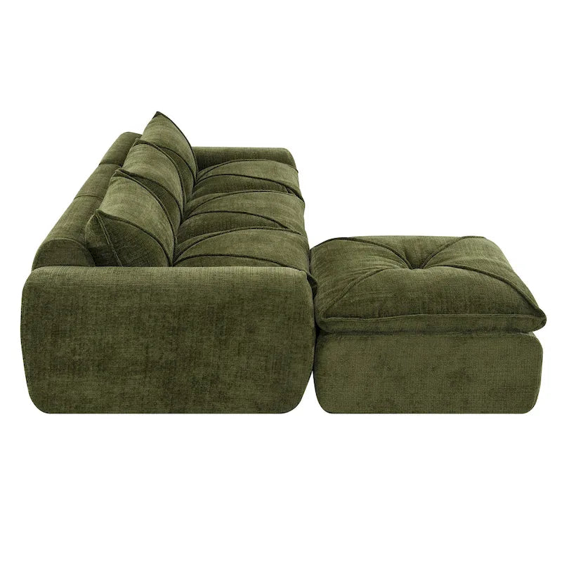 Canapé d'angle moderne en chenille