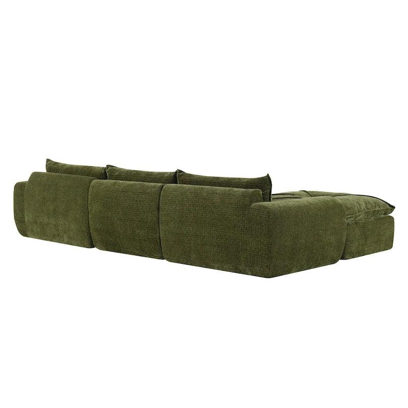 Canapé d'angle moderne en chenille