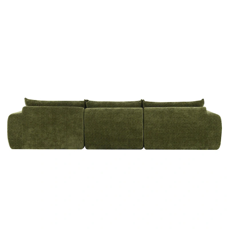 Canapé d'angle moderne en chenille