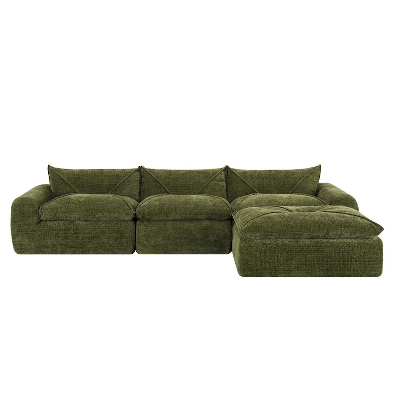 Canapé d'angle moderne en chenille