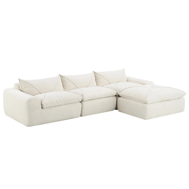 Canapé d'angle moderne en chenille