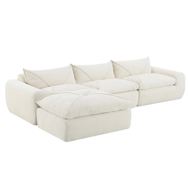 Canapé d'angle moderne en chenille