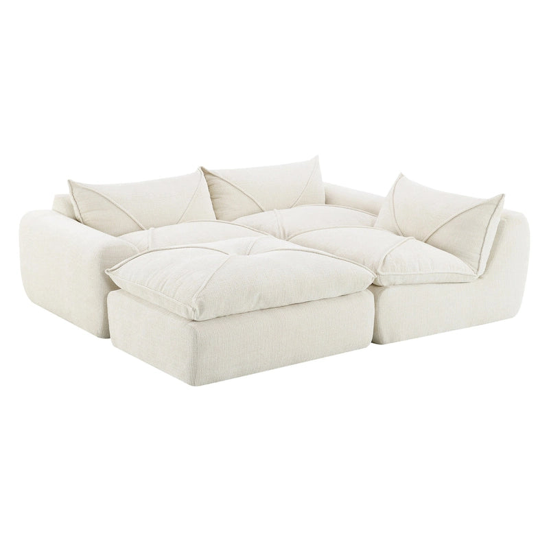 Canapé d'angle moderne en chenille