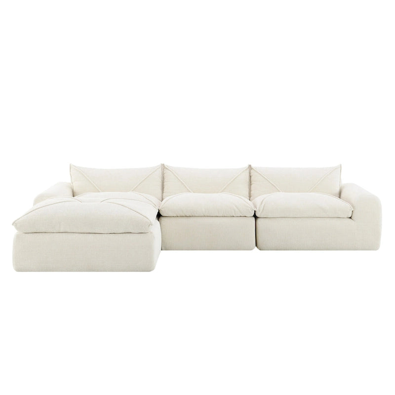 Canapé d'angle moderne en chenille