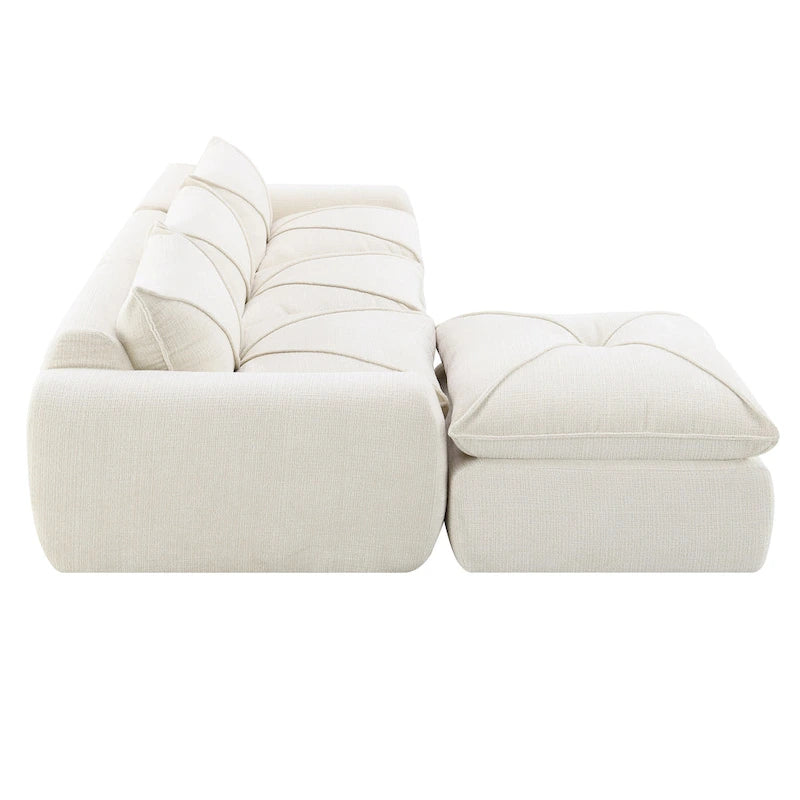 Canapé d'angle moderne en chenille