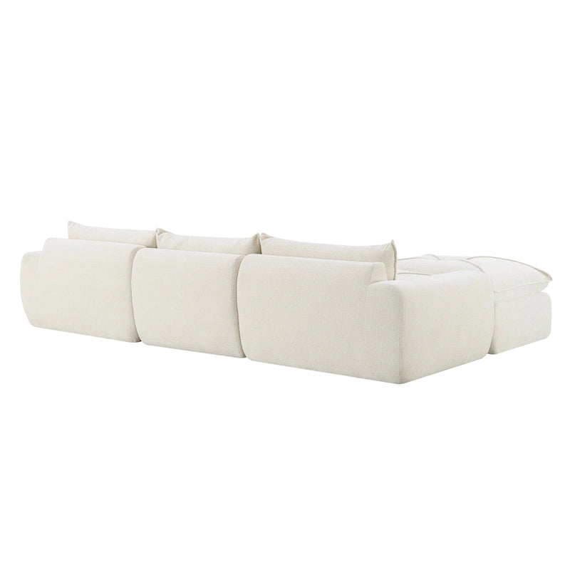 Canapé d'angle moderne en chenille