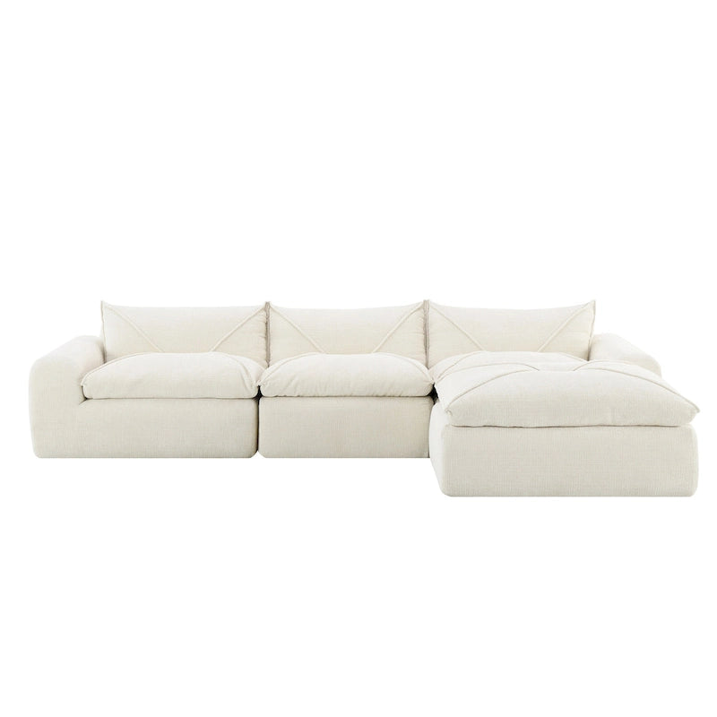 Canapé d'angle moderne en chenille