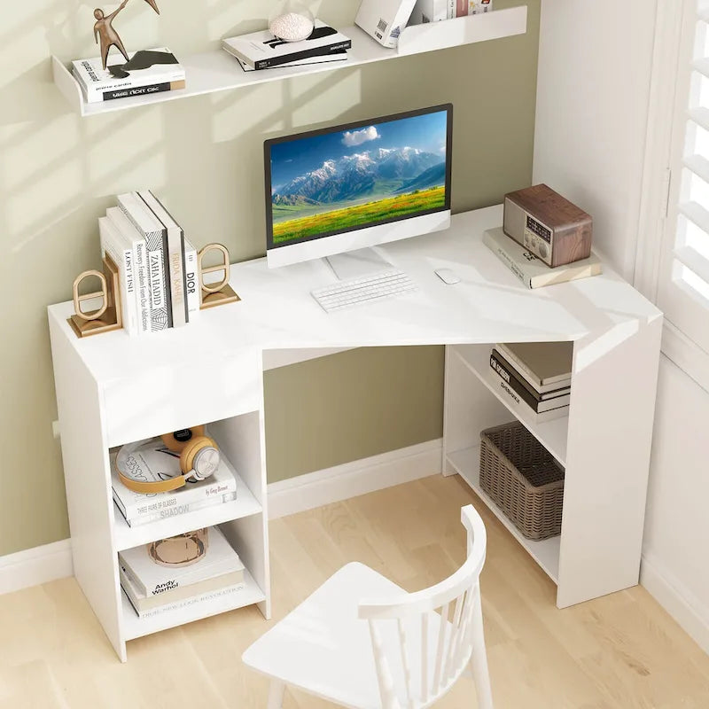 Bureau d'angle informatique