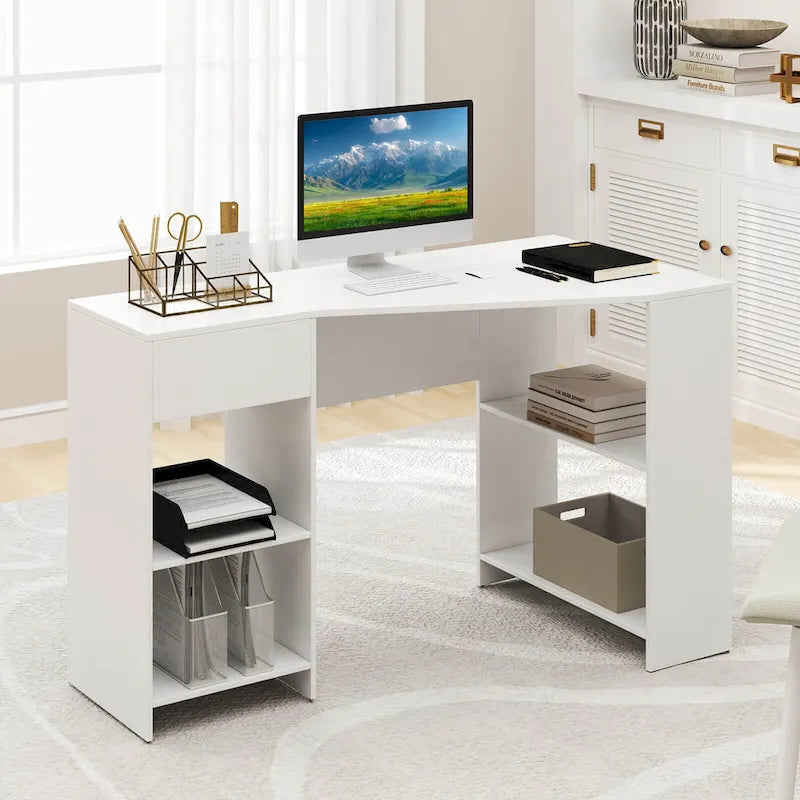 Bureau d'angle informatique