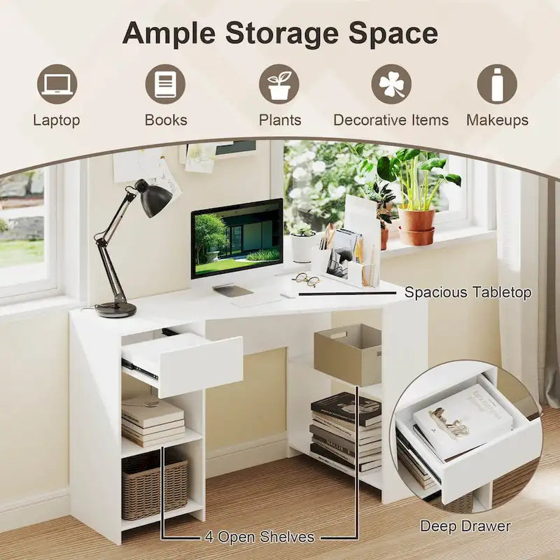 Bureau d'angle informatique