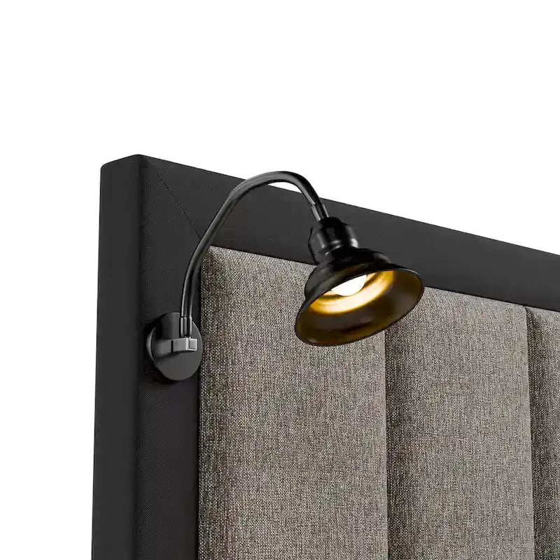 Lit mural escamotable marron foncé moderne