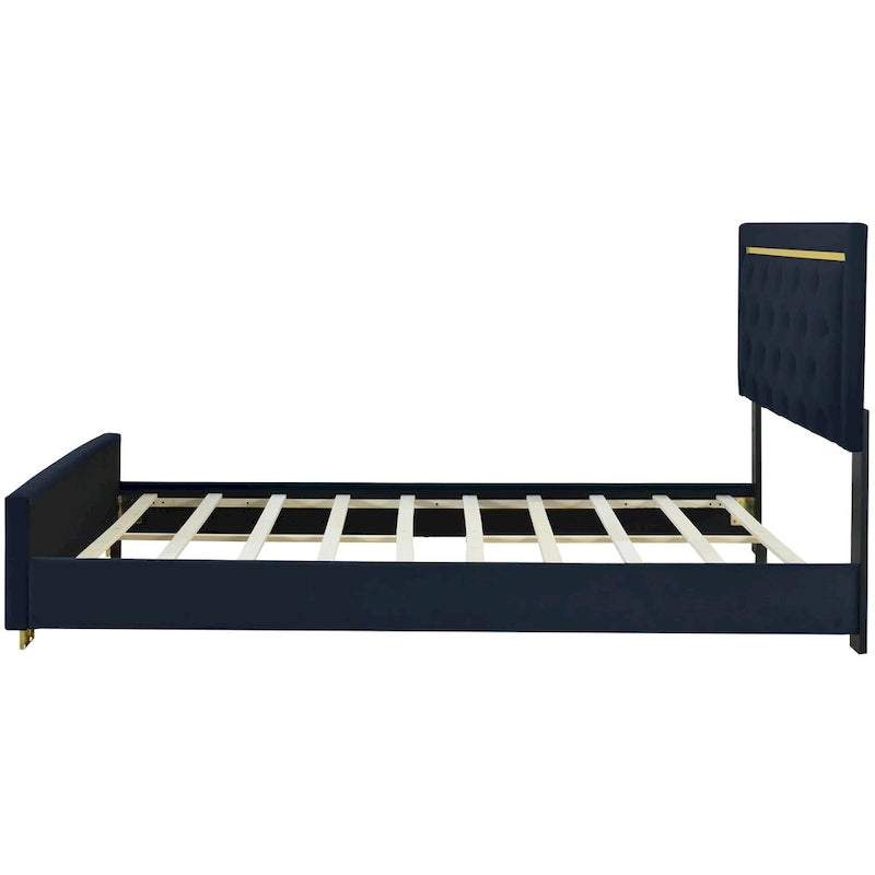 Lit plateforme rembourré Queen size