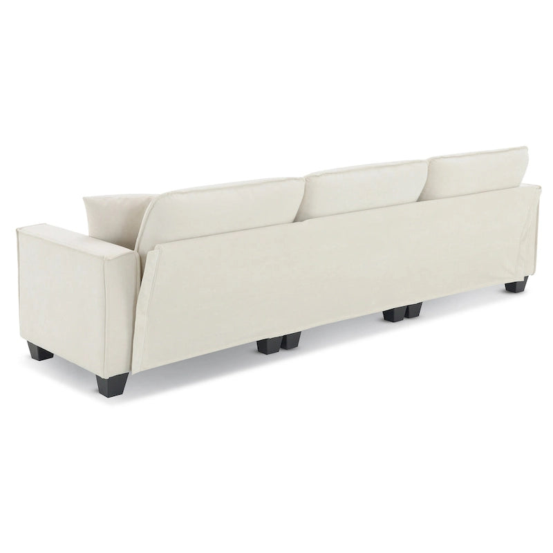 Canapé d'angle convertible quatre places en L