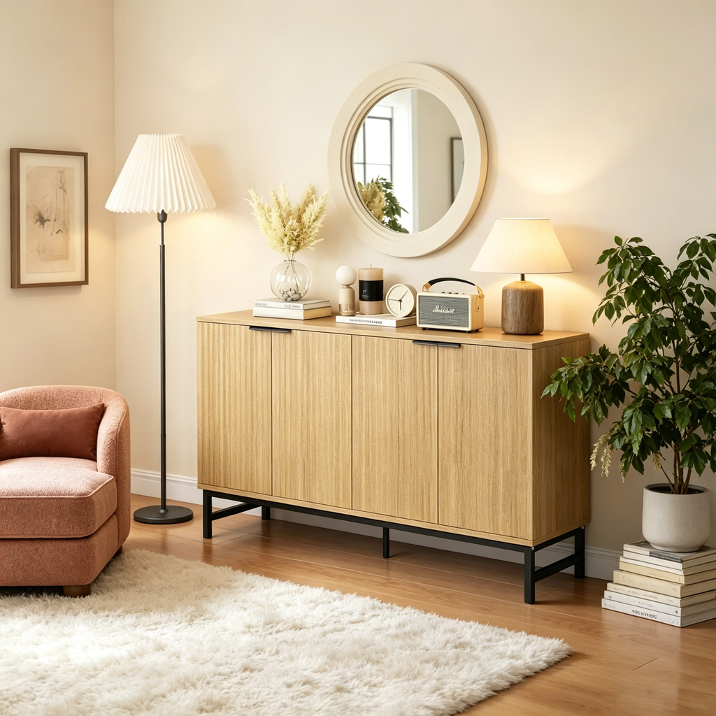 Buffet de porte à motif ondulé