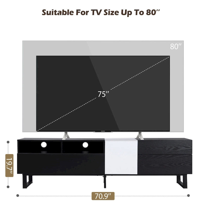 Console multimédia meuble TV moderne