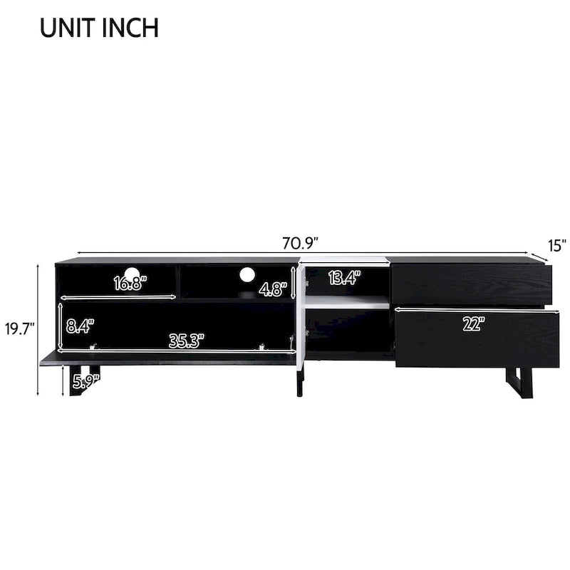Console multimédia meuble TV moderne