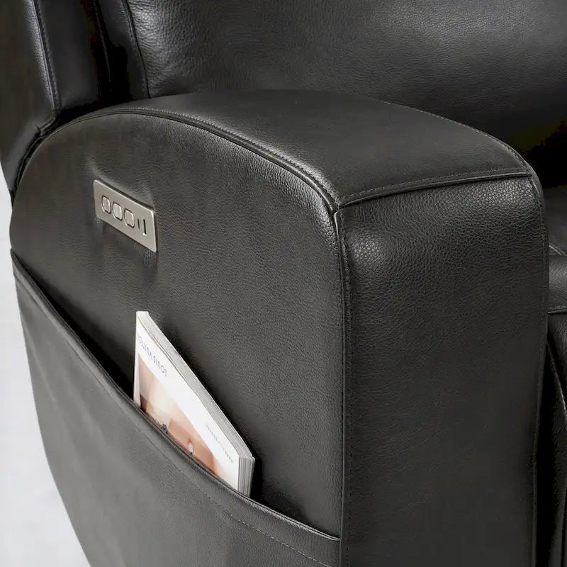 Canapé électrique quatre places en cuir véritable