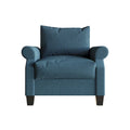 Fauteuil classique rembourré en lin