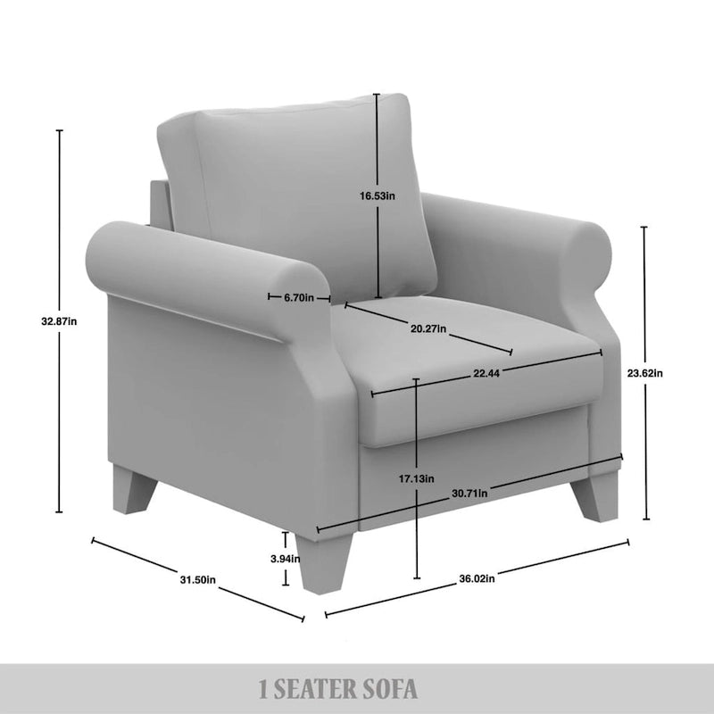 Fauteuil classique rembourré en lin