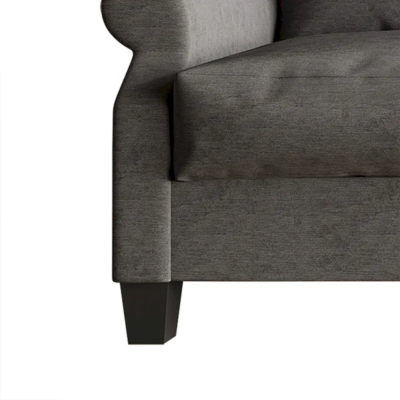 Fauteuil classique rembourré en lin