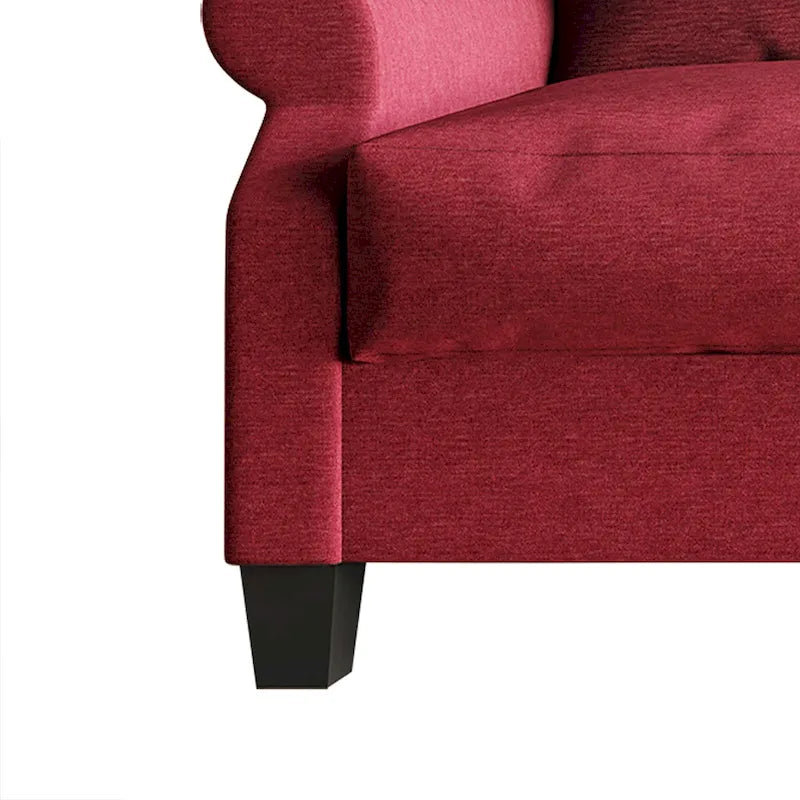 Fauteuil classique rembourré en lin