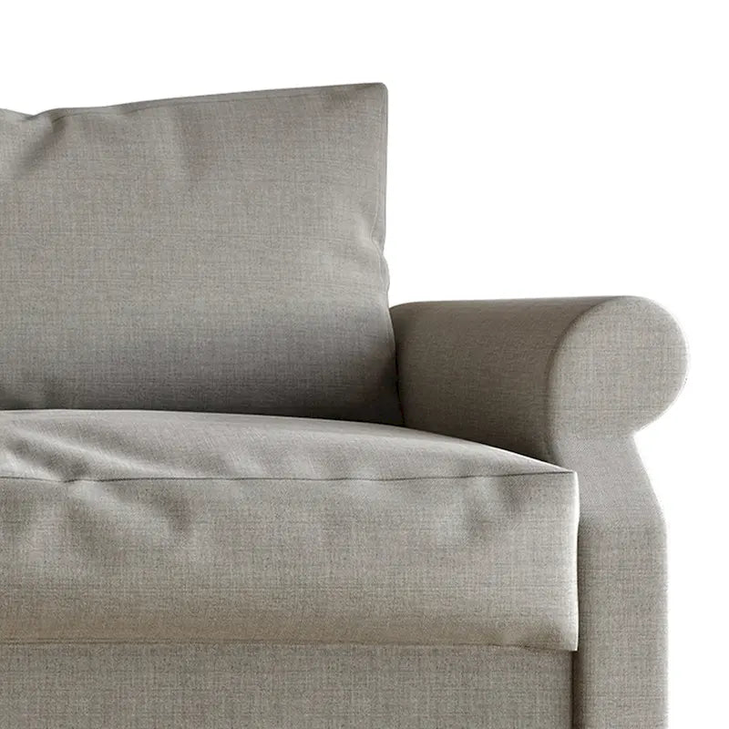 Fauteuil classique rembourré en lin