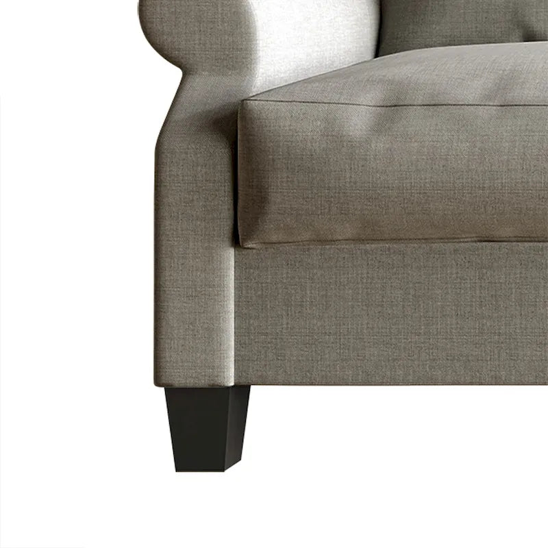 Fauteuil classique rembourré en lin