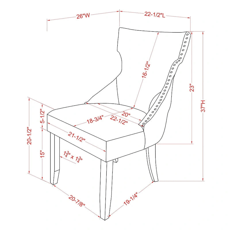Fauteuil deux places à oreilles capitonné en bois