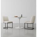 Chaise de salle à manger confortable en cuir artificiel