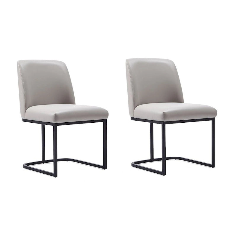Chaise de salle à manger confortable en cuir artificiel