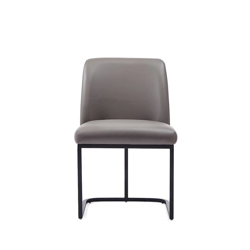 Chaise de salle à manger confortable en cuir artificiel