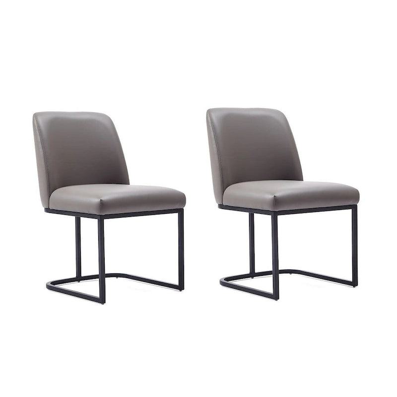 Chaise de salle à manger confortable en cuir artificiel