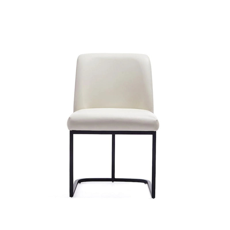 Chaise de salle à manger confortable en cuir artificiel