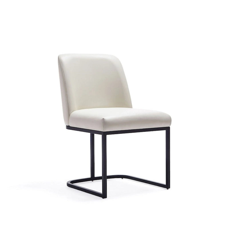 Chaise de salle à manger confortable en cuir artificiel