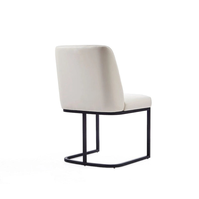 Chaise de salle à manger confortable en cuir artificiel