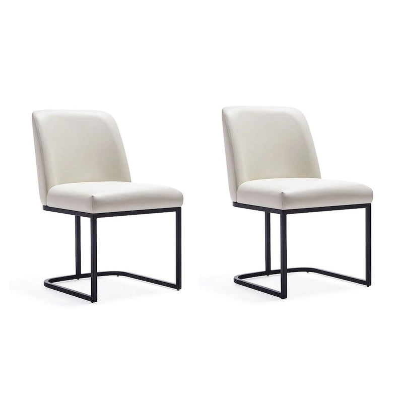 Chaise de salle à manger confortable en cuir artificiel